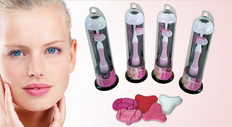 Replaceable silicon vibration face massage...  Made in Korea
